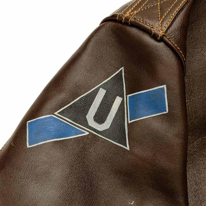 BUZZ RICKSON'S ホースハイド モスキート ペイント a-2 レザー BUZZ RICKSON'S バズリクソンズ BR80608 A-2 ハンドペイント 赤リブ
