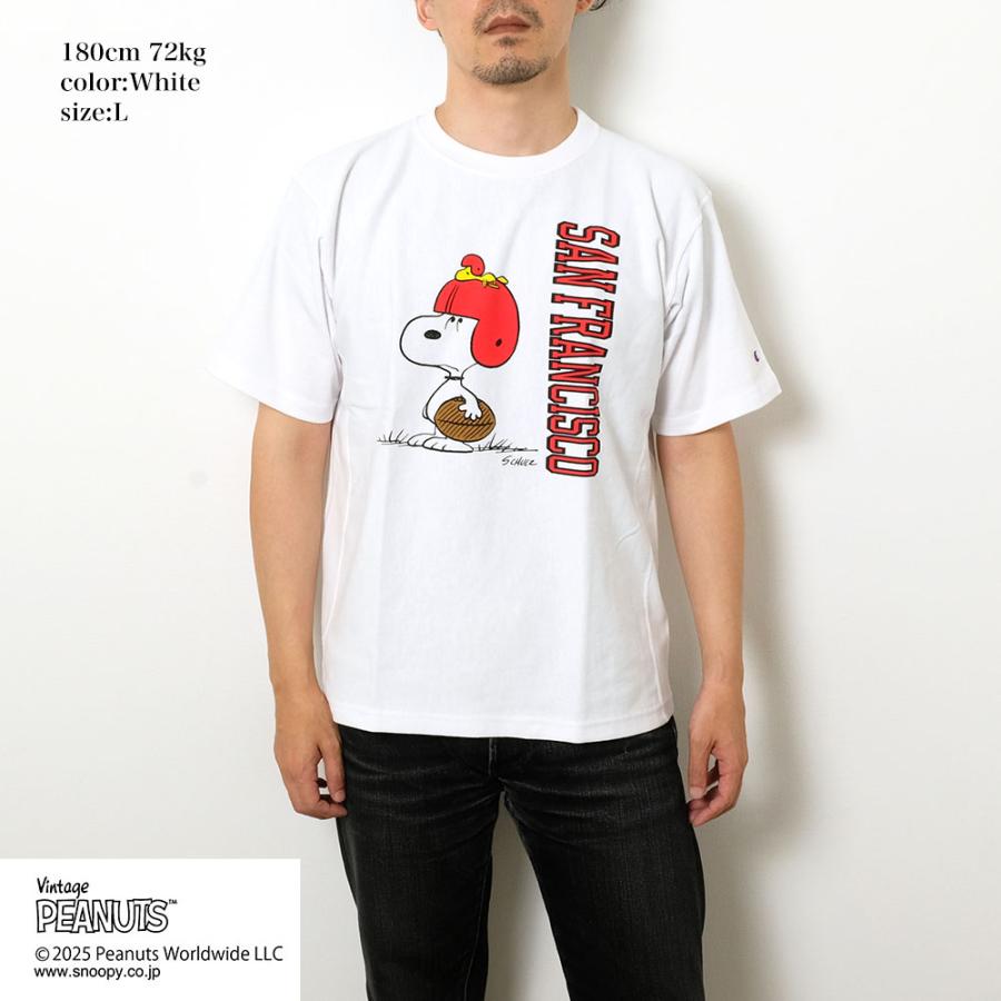 champion スヌーピーTシャツ Champion（チャンピオン） × ピーナッツ Champion C3-B351 リバース