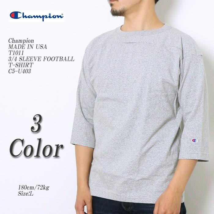 Champion（チャンピオン）　MADE IN USA　T1011　3/4 スリーブ フットボール Tシャツ　C5-U403｜hinoya-ameyoko