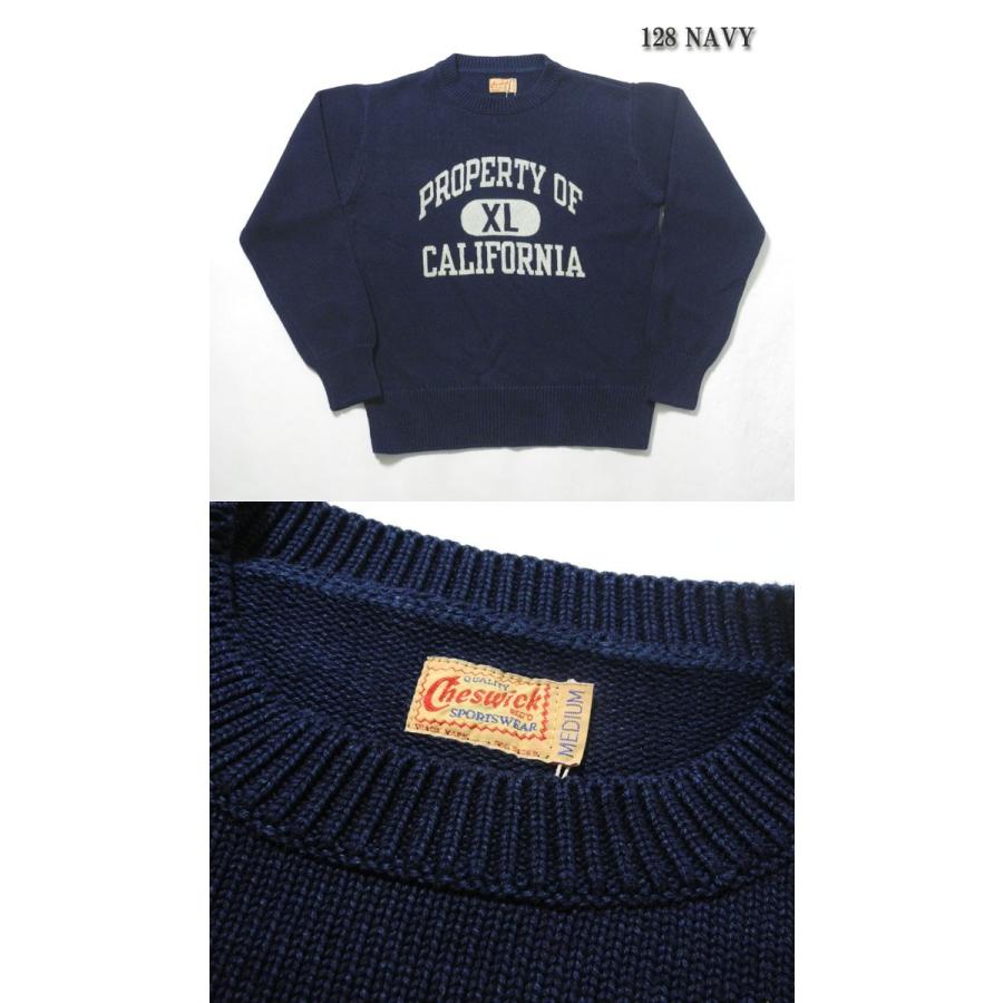 CHESWICK（チェスウィック） インディゴニット クルーセーター 抜染 