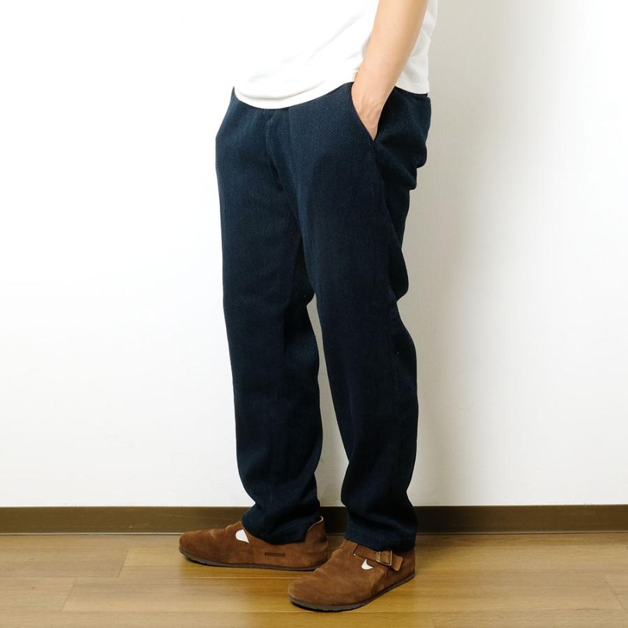 桃太郎ジーンズ MOMOTARO JEANS 刺し子パンツ　W38　ネイビー 桃太郎ジーンズ（MOMOTARO JEANS） Lot.04-010 刺し子ベスト 04-010