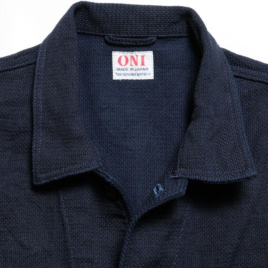 鬼デニム(ONI DENIM) カバーオール 刺し子風インディゴドビー 鬼デニム(ONI DENIM) カバーオール 刺し子風インディゴドビー