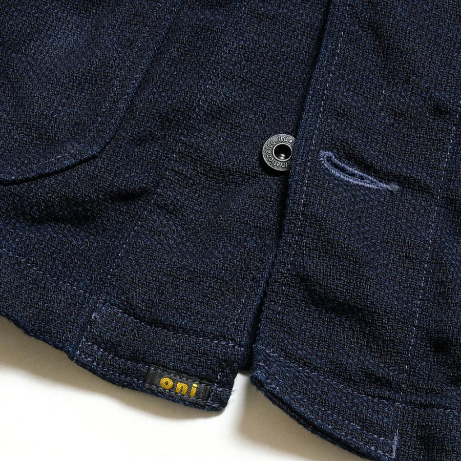 鬼デニム（ONI DENIM） カバーオール 刺し子風インディゴドビー ONI