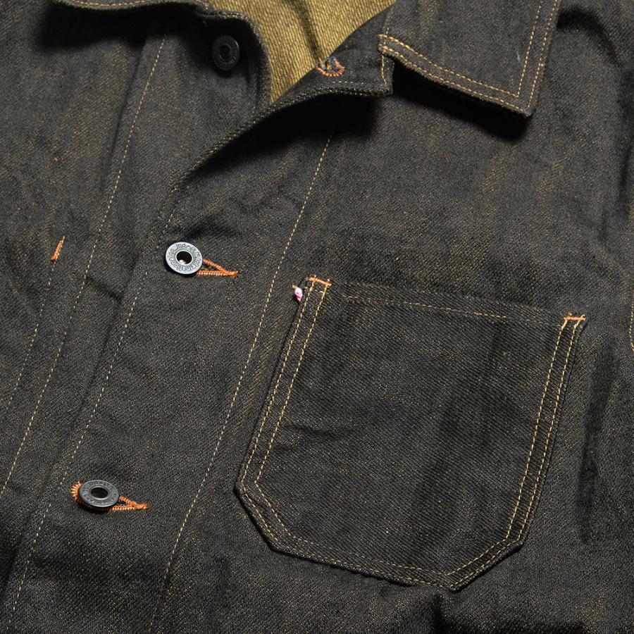 鬼デニム ONI DENIM カバーオール ONI-03100BKO ブラック×オリーブ