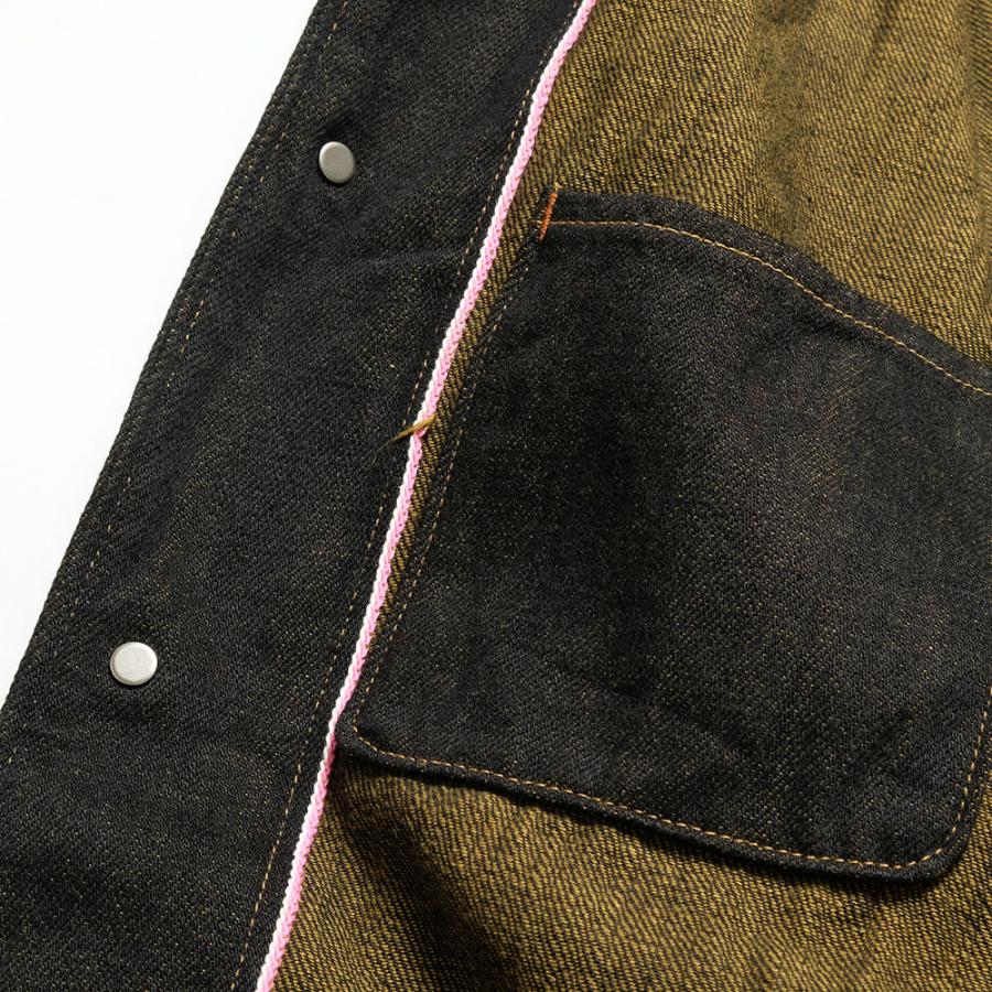 鬼デニム ONI DENIM カバーオール ONI-03100BKO ブラック×オリーブ