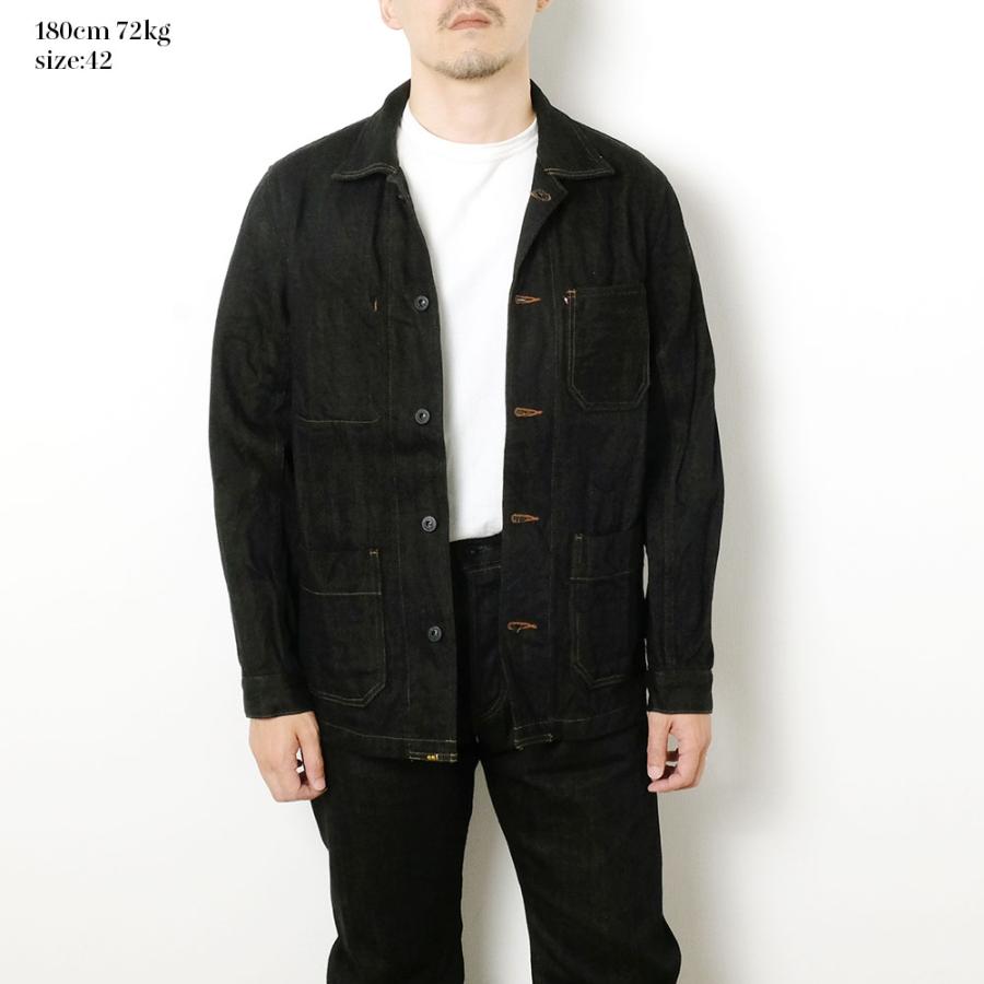 鬼デニム ONI DENIM カバーオール ONI-03100BKO ブラック×オリーブ