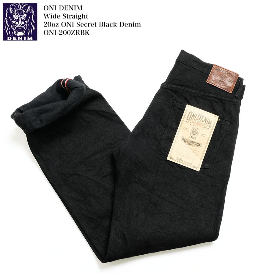 鬼デニム ONI DENIM ONI-200ZRBK ワイドストレート 20oz 鬼秘 ブラック