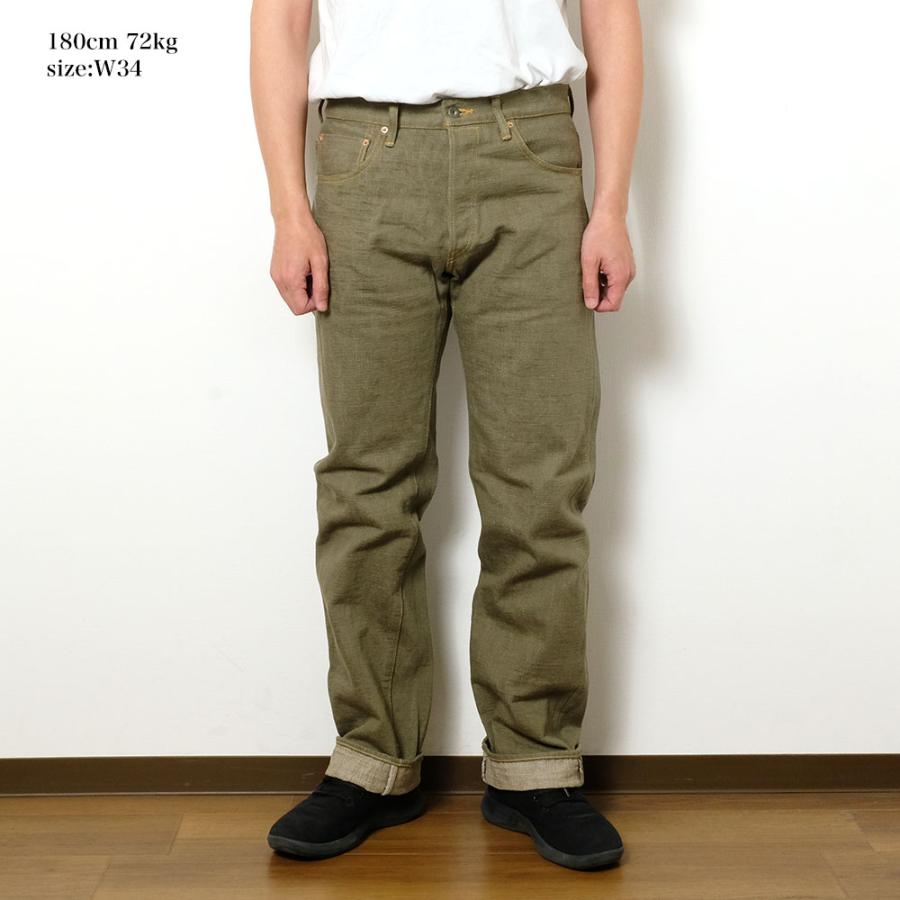 鬼デニム ONI DENIM ONI-266OLD 18oz オリーブデニム リラックス