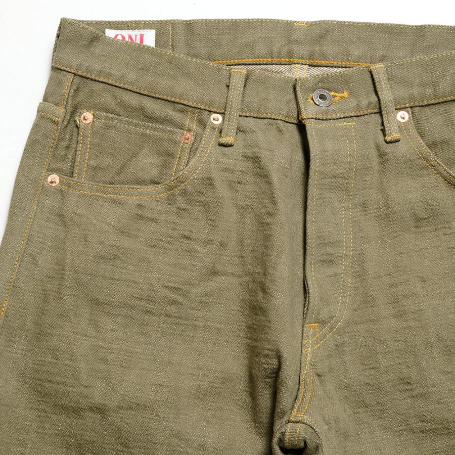 鬼デニム ONI DENIM ONI-266OLD 18oz オリーブデニム リラックス