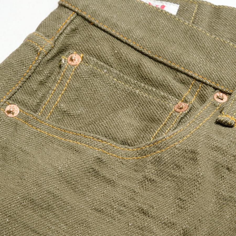 鬼デニム ONI DENIM ONI-266OLD 18oz オリーブデニム リラックス