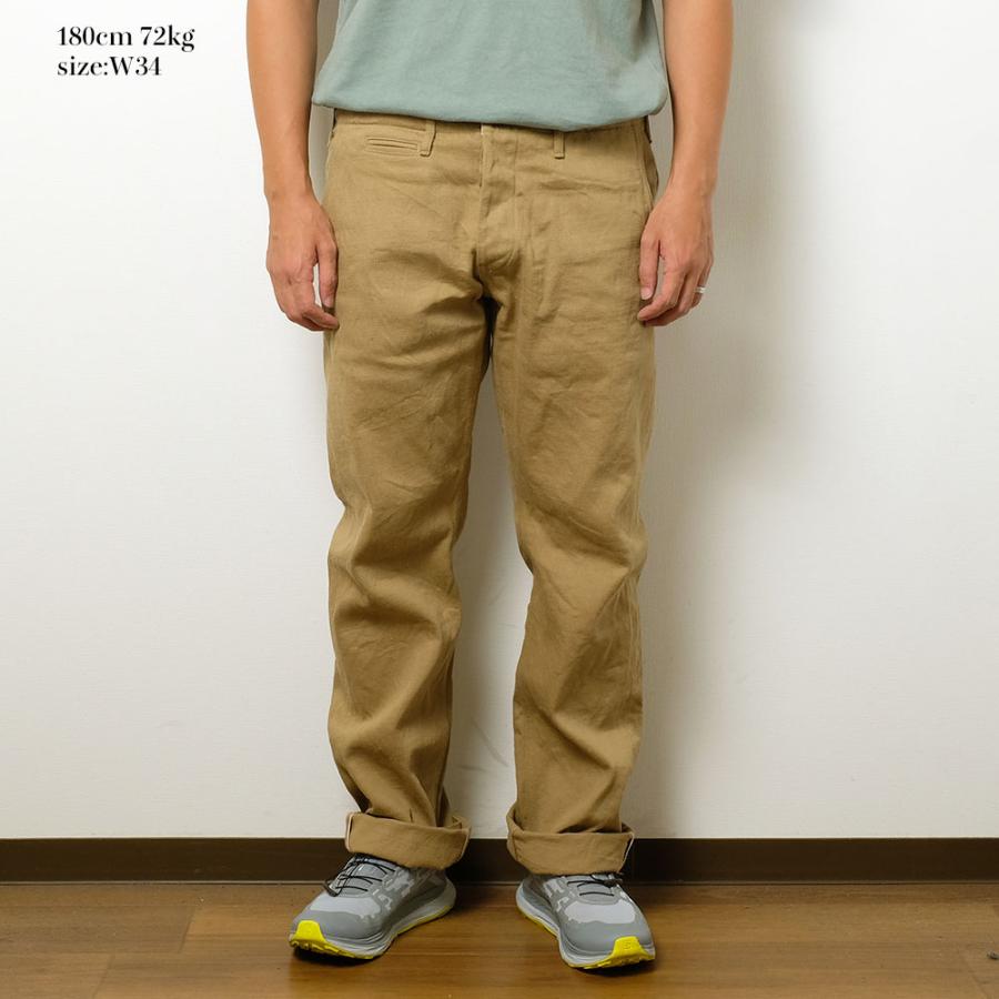 鬼デニム（ONI DENIM） 12oz カーキベージュ トラウザース ONI-727KH