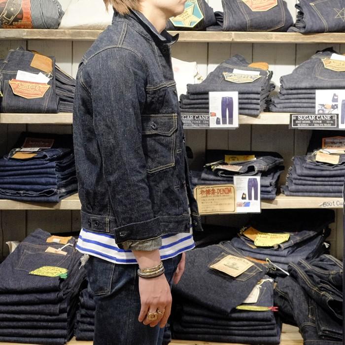 鬼デニム（ONI DENIM） グリーンキャスト 鬼班撚 デニムジャケット 2nd