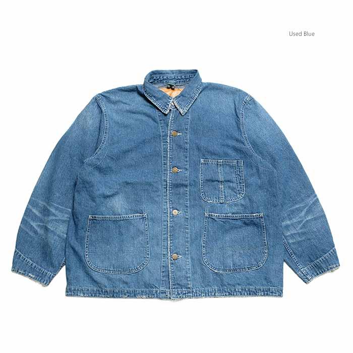 【極美品】カフネ　デニム　カバーオール　ノーカラー　ジャケット　洗える　ブルー REMI RELIEF（レミ レリーフ） REMI RELIEF RN30389042 9.5oz