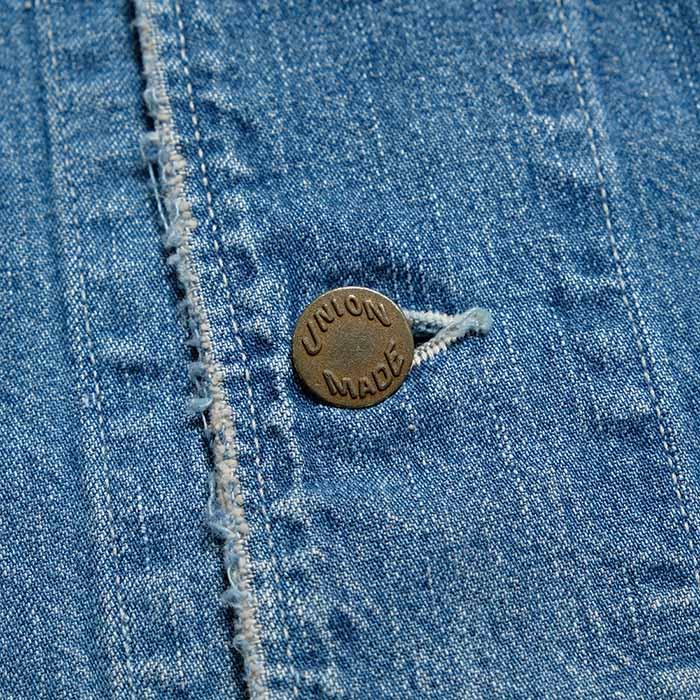 【極美品】カフネ　デニム　カバーオール　ノーカラー　ジャケット　洗える　ブルー REMI RELIEF（レミ レリーフ） REMI RELIEF RN30389042 9.5oz