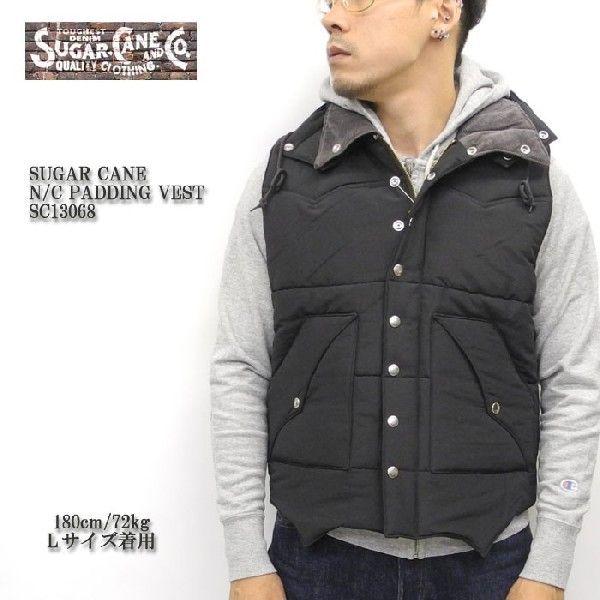 現行品 シュガーケーン COATED NYLON  DOWN VEST SUGAR CANE シュガーケーン N/C PADDING VEST SC13068 : ヒノヤ - 通販