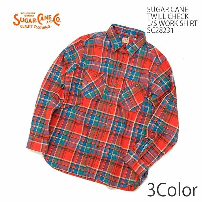 SUGAR CANE SUGARCANE（シュガーケーン）ツイルチェック 長袖ワーク