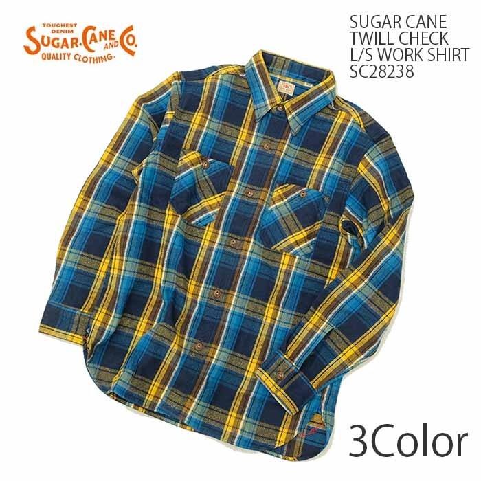新品未使用 SUGAR CANE フランネル ツイル チェック ワークシャツ L SUGAR CANE シュガーケン SUGAR CANE SC29357 ツイルチェックワーク