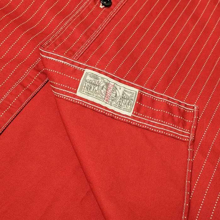 値引きします。 MANAV 赤 ラガーシャツ 8/10 SUGAR CANE シュガーケーン フィクションロマンス SC28340 8.5oz