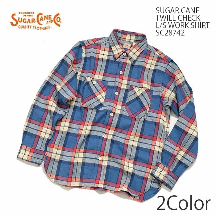 SUGAR CANE SUGARCANE（シュガーケーン）ツイルチェック 長袖ワーク