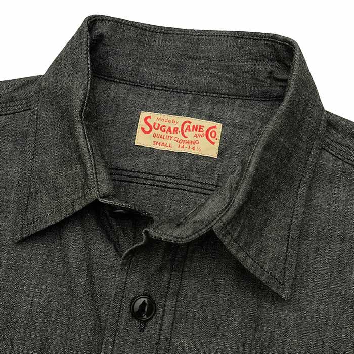 SUGAR CANE シュガーケーン SC29159 ブラック シャンブレー 長袖