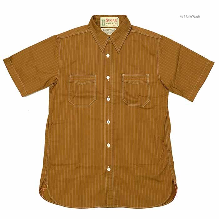 極美品　8ヤーズ HACHIYARDS ベージュ　半袖　ウェア　M SUGAR CANE シュガーケーン SC38700 FICTION ROMANCE 8.5oz. ブラウン