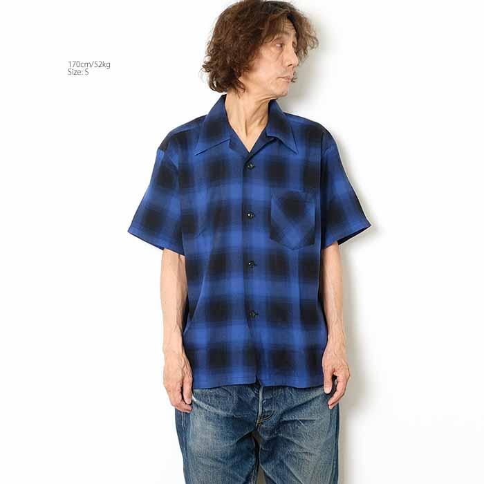シュガーケーン SUGAR CANE SC39297 レーヨン オンブレーチェック 半袖オープンシャツ メンズ | ヒノヤ｜hinoya-ameyoko｜04