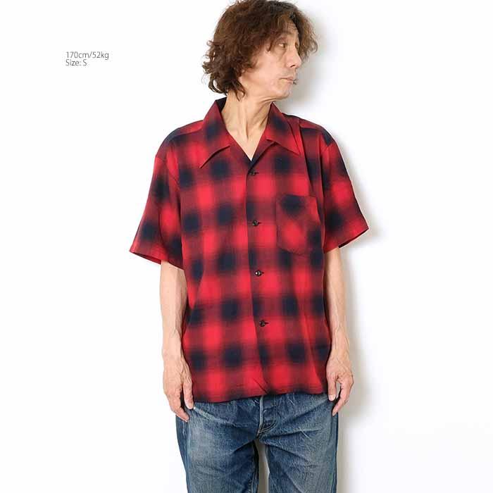シュガーケーン SUGAR CANE SC39297 レーヨン オンブレーチェック 半袖オープンシャツ メンズ | ヒノヤ｜hinoya-ameyoko｜06