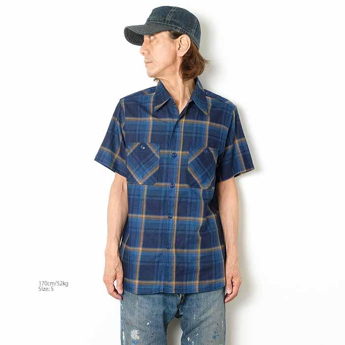 極美品　シュガーケーン　Sugar Cane 半袖　チェックシャツ M〜L相当 SUGAR CANE(シュガーケーン) 半袖シャツ SC38923 マドラス