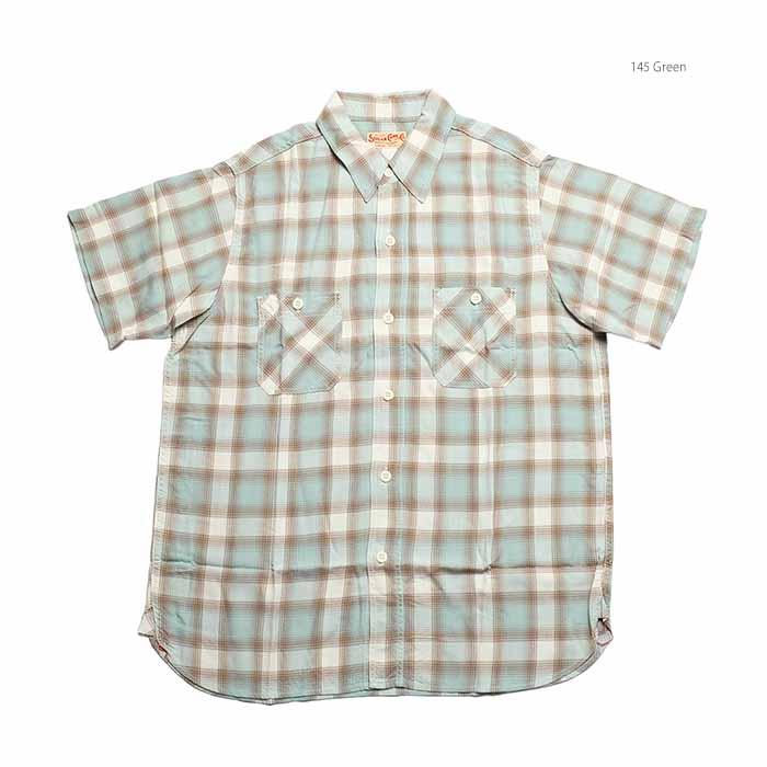 SUGAR CANE シュガーケーン SC39728 レーヨン オンブレーチェック 半袖