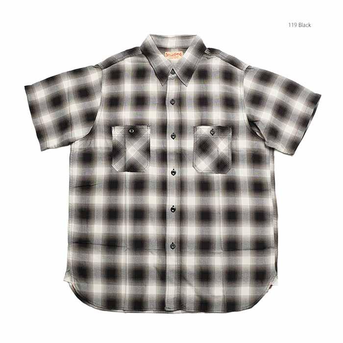 SUGAR CANE シュガーケーン SC39728 レーヨン オンブレーチェック 半袖