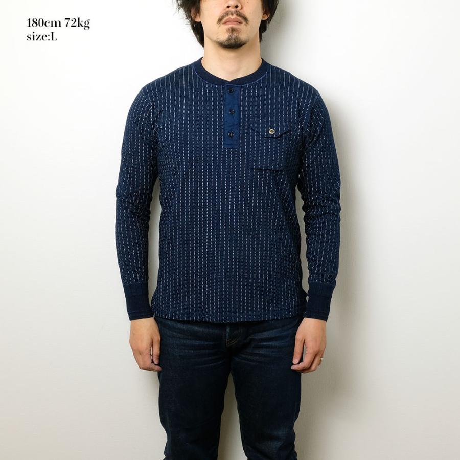 未使用 SUGAR CANE インディゴ ヘンリーネックTシャツ 17 XL SUGAR CANE SUGARCANE（シュガーケーン） フィクションロマンス 4