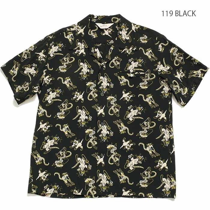 STAR OF HOLLYWOOD 幾何学模様50s レーヨンシャツsize M STAR OF HOLLYWOOD 