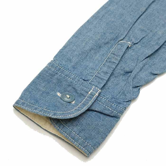 桃太郎ジーンズ（MOMOTARO JEANS） 長袖シャンブレー ワークシャツ