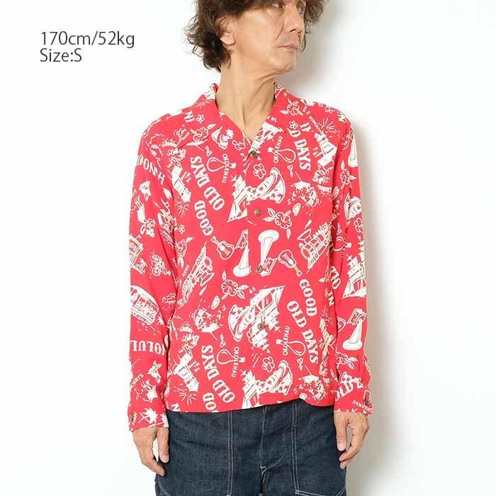 専用　サンサーフ 長袖レーヨンアロハシャツ GOOD OLD DAYS Sサイズ SUN SURF SURF（サンサーフ）長袖レーヨン ハワイアンシャツ 