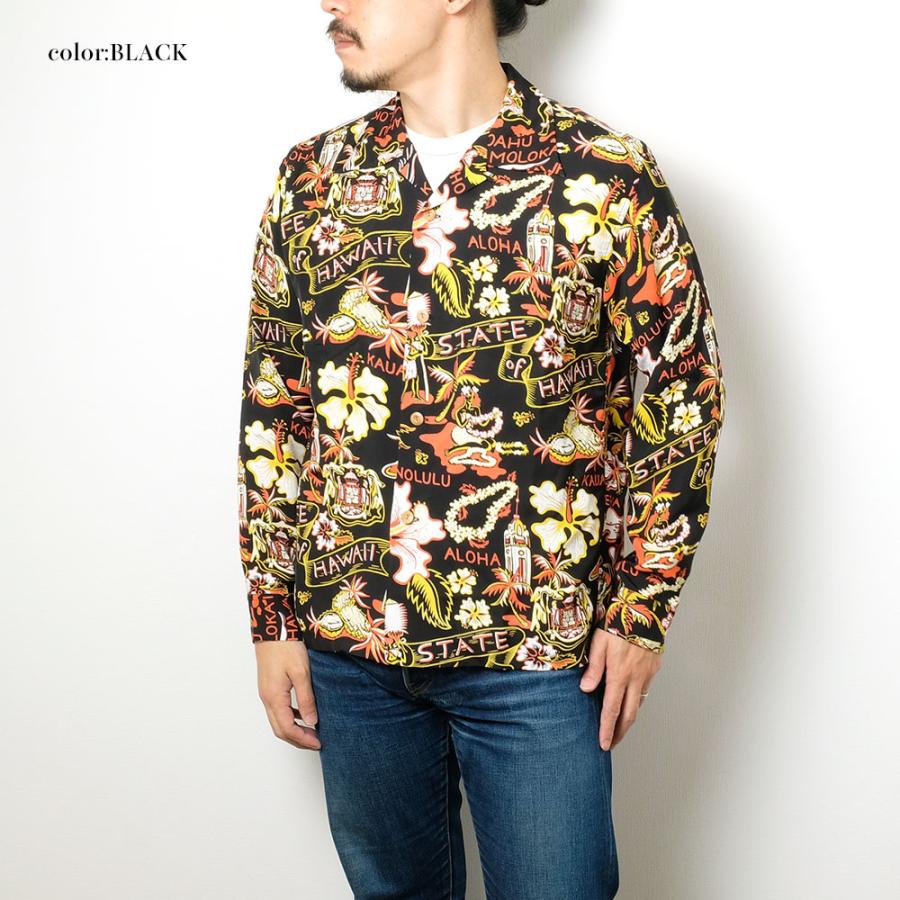専用【SUN SURF】STATE OF HAWAII L/S 長袖アロハシャツ SUN SURF SURF（サンサーフ）長袖レーヨン ハワイアンシャツ - STATE