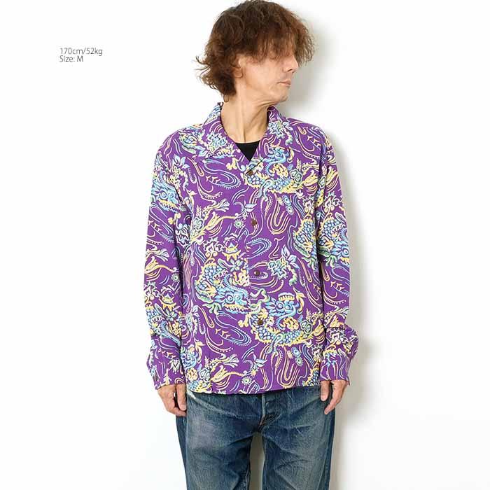 SUN SURF サンサーフ SS29201 長袖 レーヨン ハワイアンシャツ  