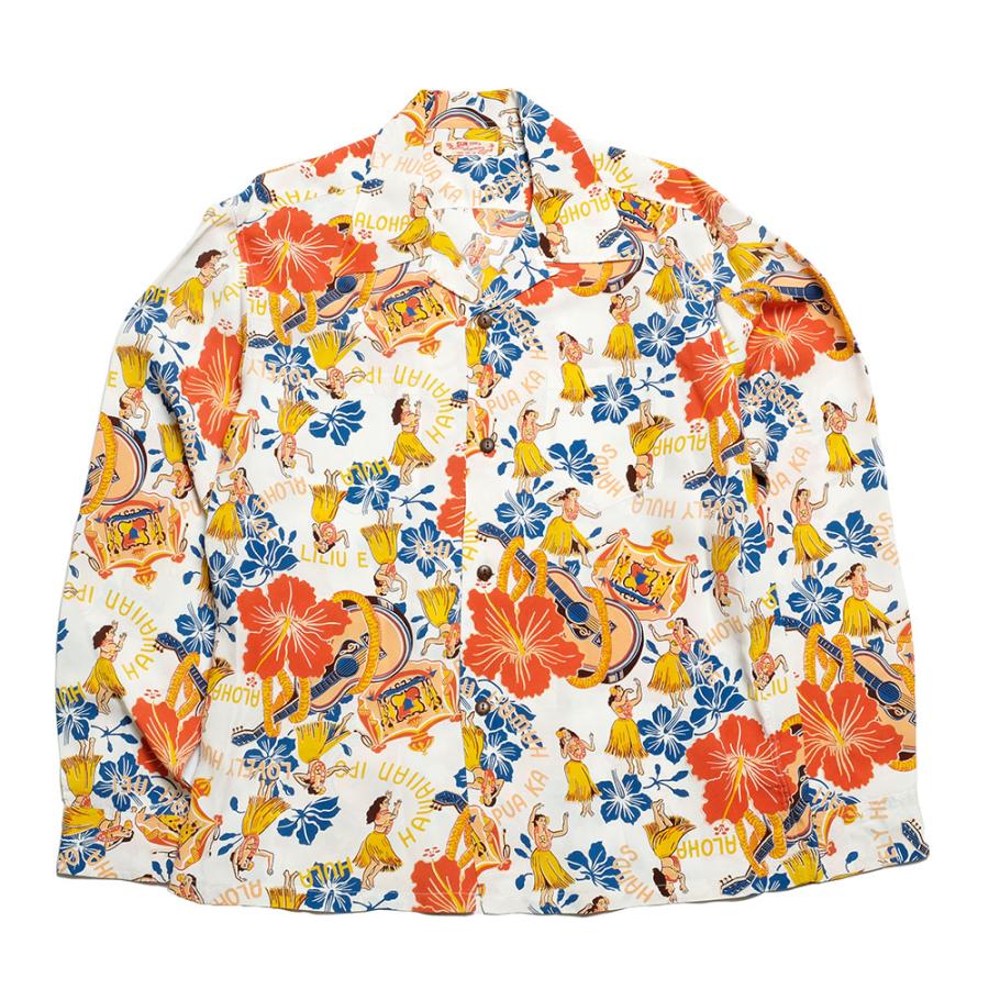 美品・XXL Sun Surf SS29003 長袖 レーヨン アロハシャツ 春 SUN SURF サンサーフ SS29203 長袖 レーヨン ハワイアンシャツ