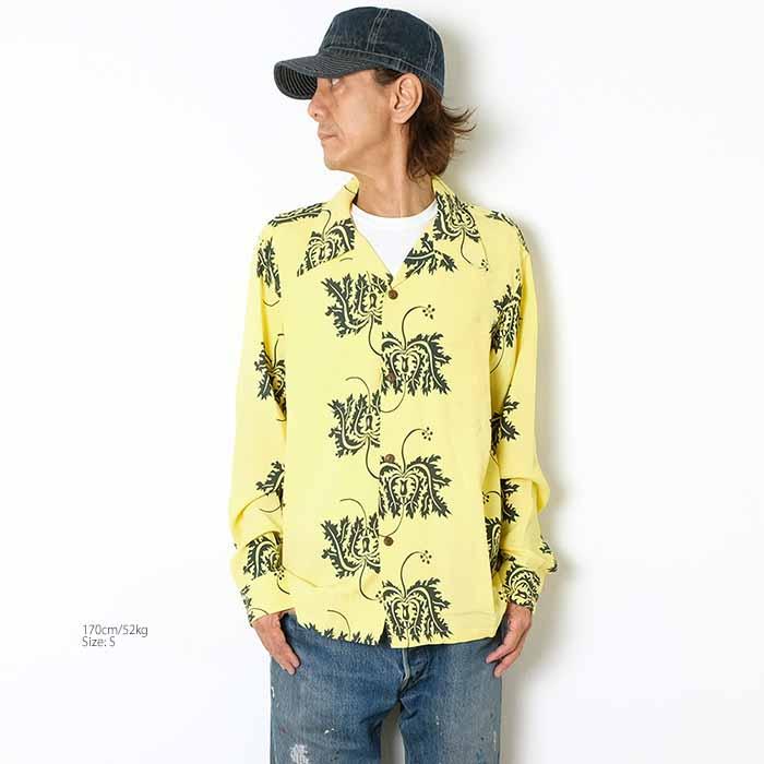 SUN SURF サンサーフ SS29402 長袖 レーヨン ハワイアンシャツ - CORAL
