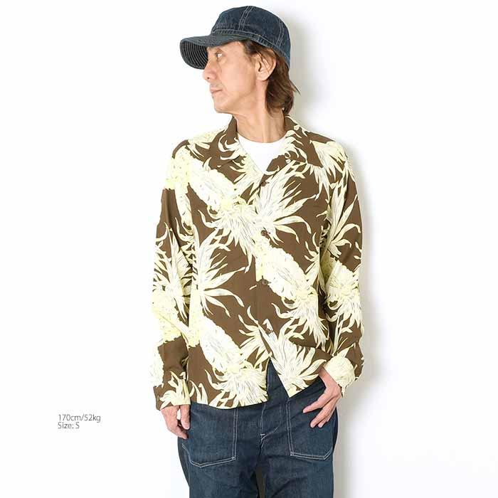 SUN SUPER HINOYA別注のハワイアンシャツ　XL SUN SURF サンサーフ SS29403 長袖 レーヨン ハワイアンシャツ