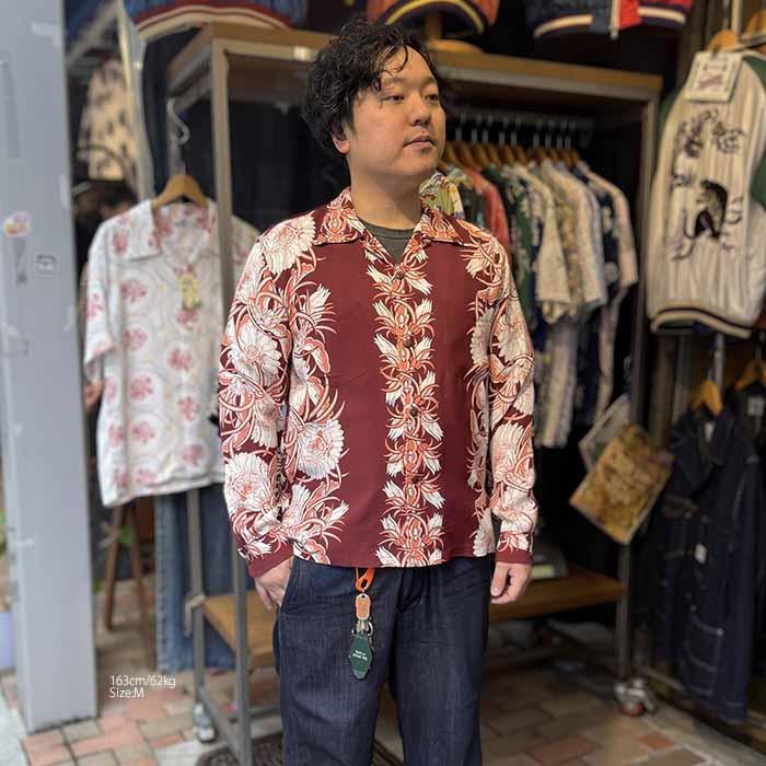 SUN SURF サンサーフ アロハシャツ SS29602 長袖 レーヨン ハワイアン