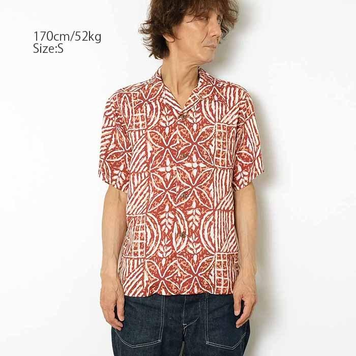 SUN SURF（サンサーフ）半袖 レーヨン ハワイアンシャツ "POLYNESIAN TAPA DESIGN" SS38805｜hinoya-ameyoko｜07