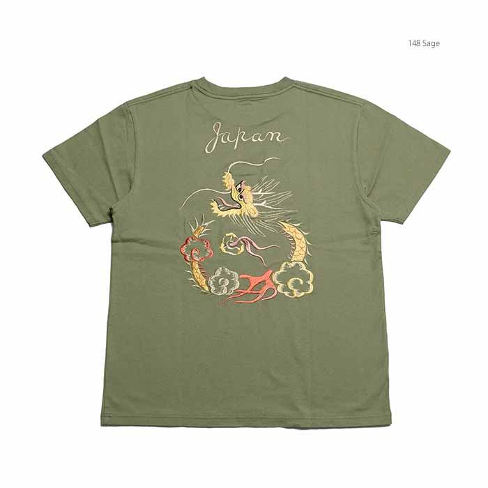 XL TAILOR TOYO SUKA BOWLINGSHIRT 和柄 龍 地図 TAILOR TOYO テーラー東洋 TT79744 Tシャツ TEE オール刺繍 スカ