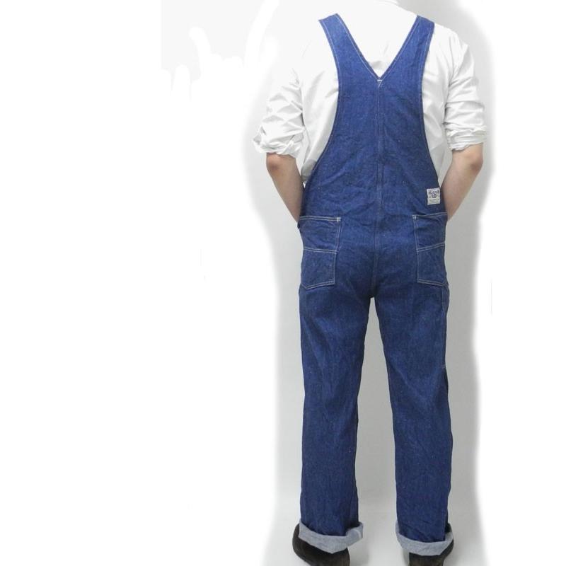 ユニオンサプライ/ブルー ダメージ加工オーバーオール 東洋 ユニオン
