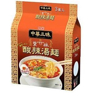 明星 中華三昧 赤坂榮林(エイリン) 酸辣湯麺(スーラータンメン) 3食