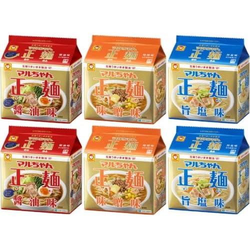 マルちゃん正麺　5食袋×24個まとめ売り（醤油、味噌、豚骨、旨塩） マルちゃん正麺 袋めん 5食パック 醤油・味噌・旨塩 3種各2個セット