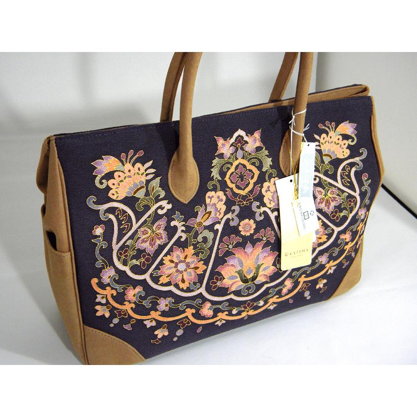 岡重和装用トートバッグ黄金色