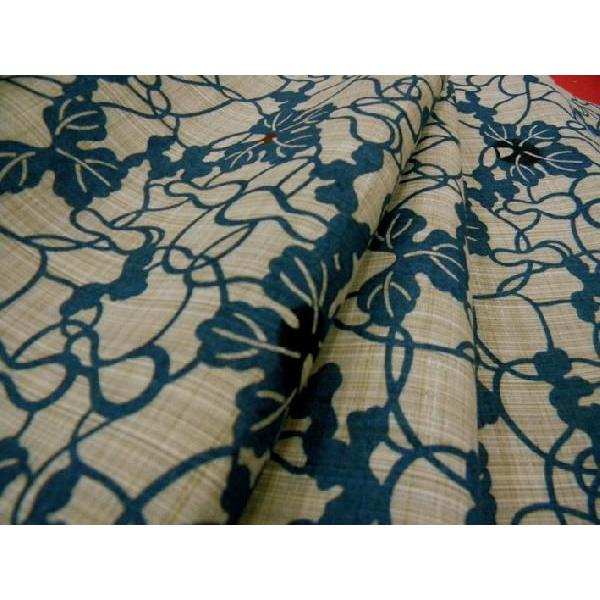 竺仙（ちくせん）奥州小紋 瓢箪5504 綿つむぎ高級浴衣反物（在庫切れ