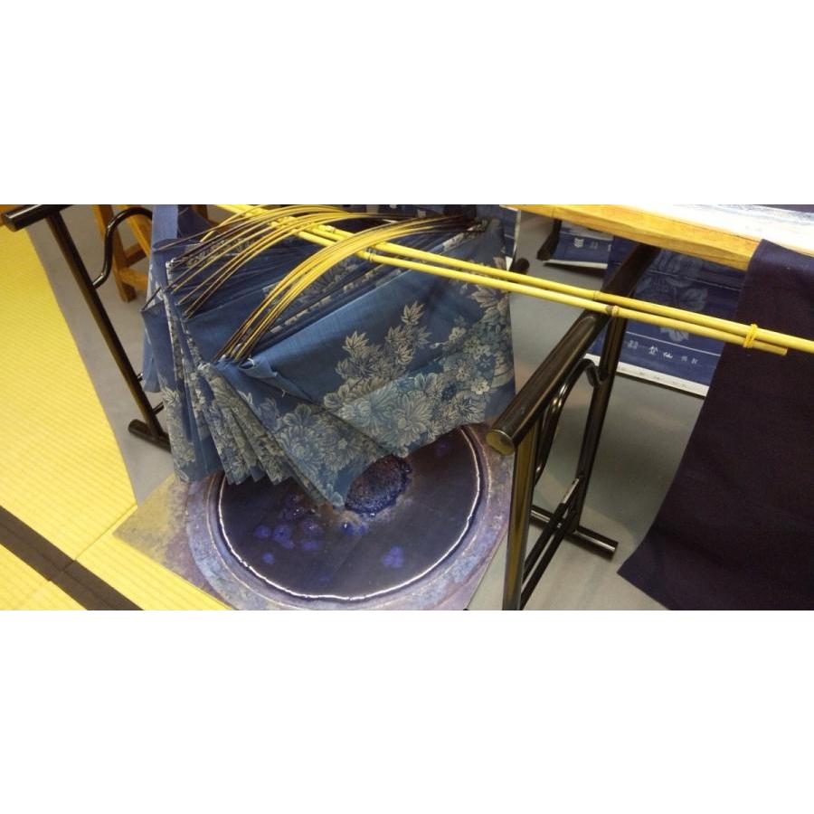 竺仙 ちくせん 奥州小紋 糸菊6-5510 綿つむぎ高級浴衣反物 竺仙 ちくせん 奥州小紋 糸菊6-5510 綿つむぎ高級浴衣反物