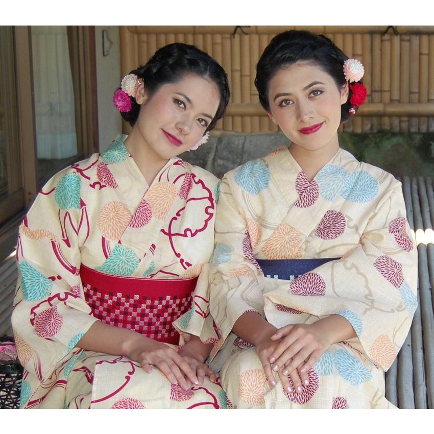 綿麻ゆかたトールサイズ裄69cm