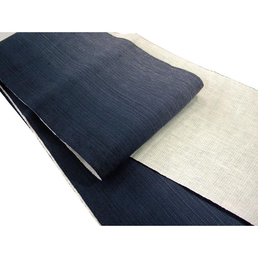 この夏に！麻帯　半巾帯　新品未使用　両面使用 半巾帯 本麻長尺 浴衣帯 両面ぼかし 麻帯 赤/紺/薄紫/薄黄/水色